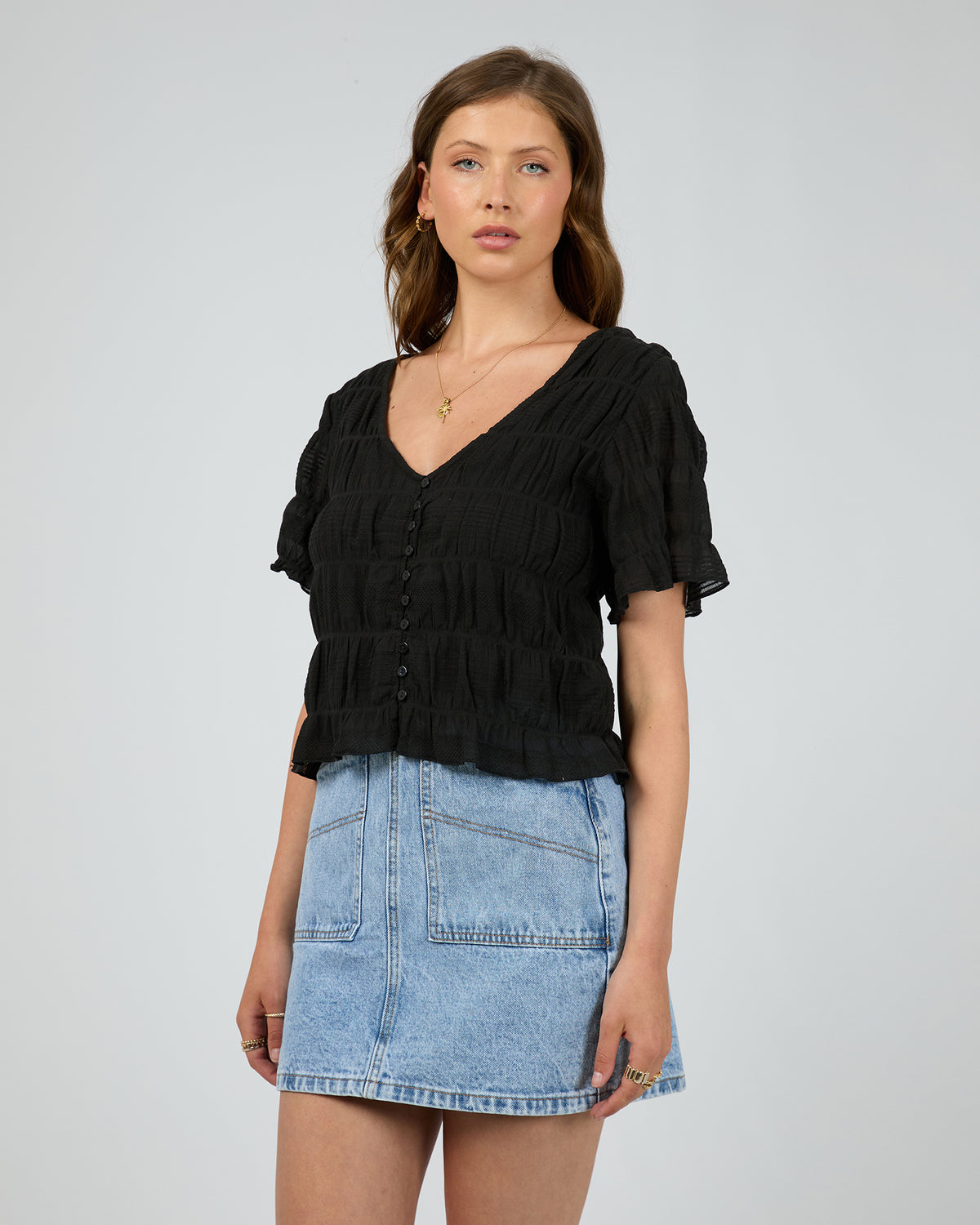 Maude Short Sleeve Shirt Black