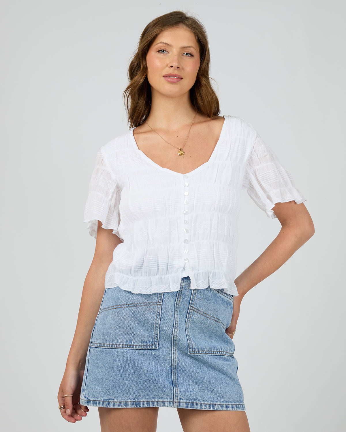 Maude Short Sleeve Shirt White