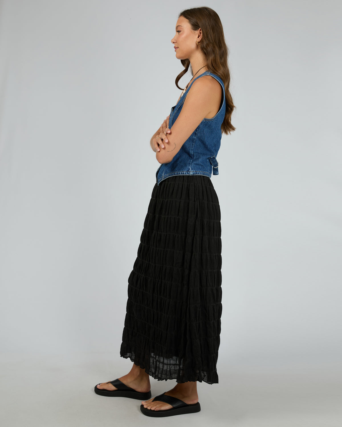 Maude Maxi Skirt Black