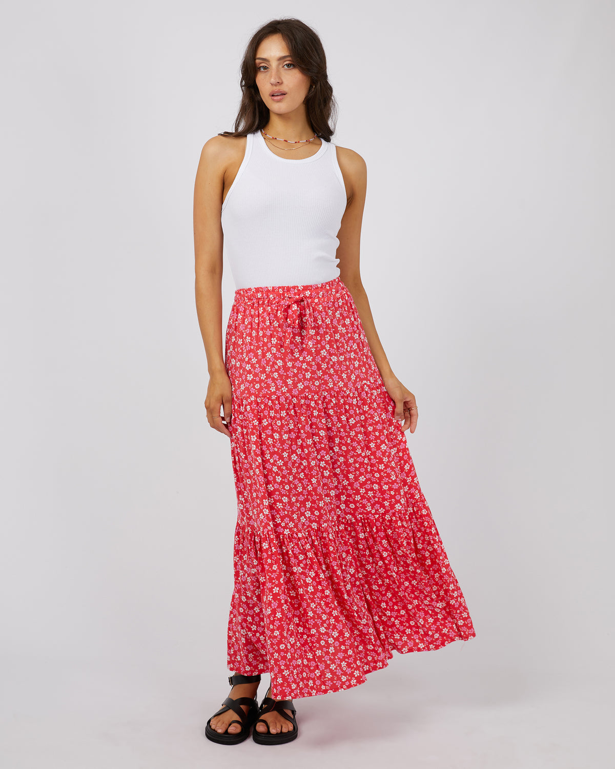 Dolly Maxi Skirt Red