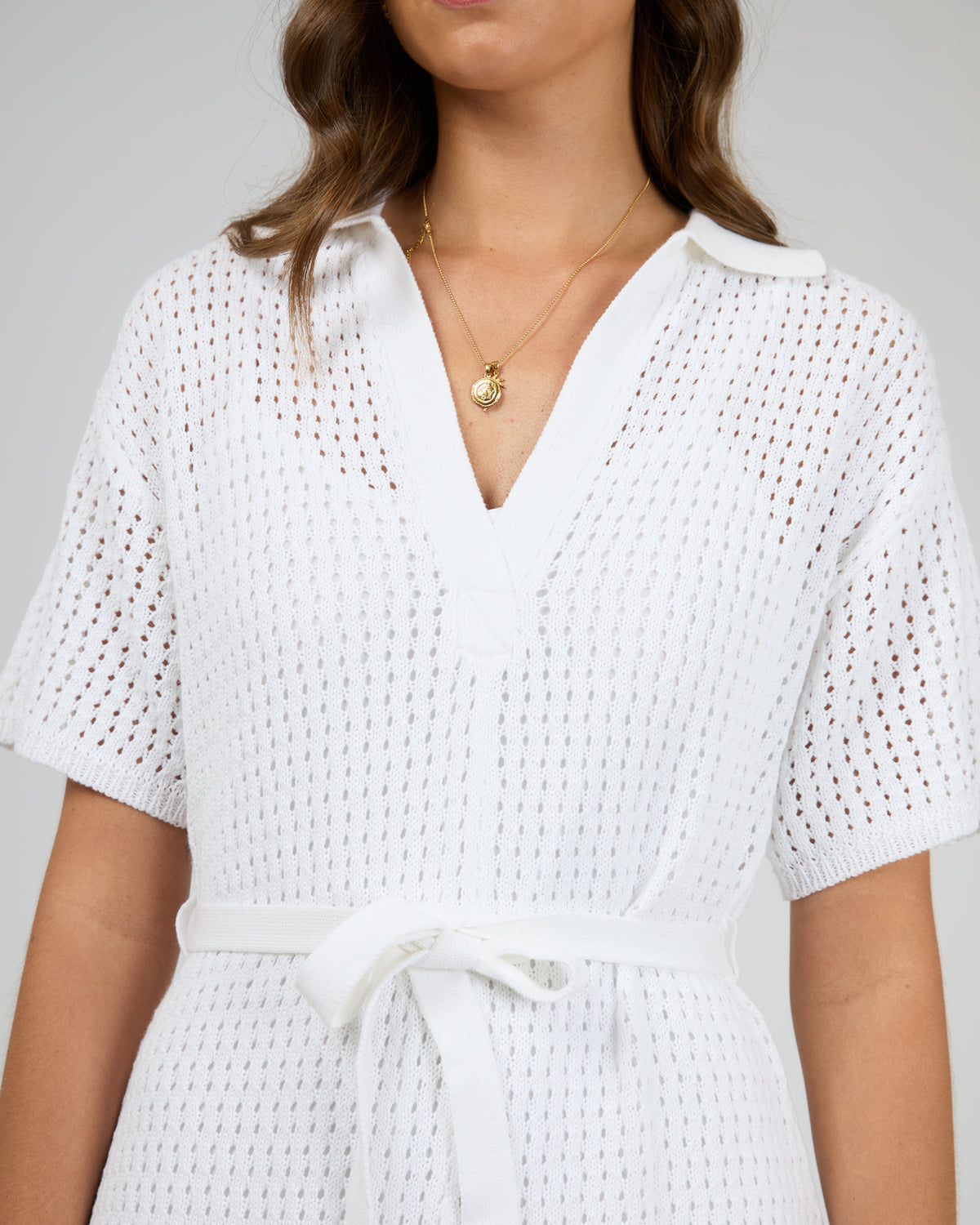 Crochet Playsuit Vintage White