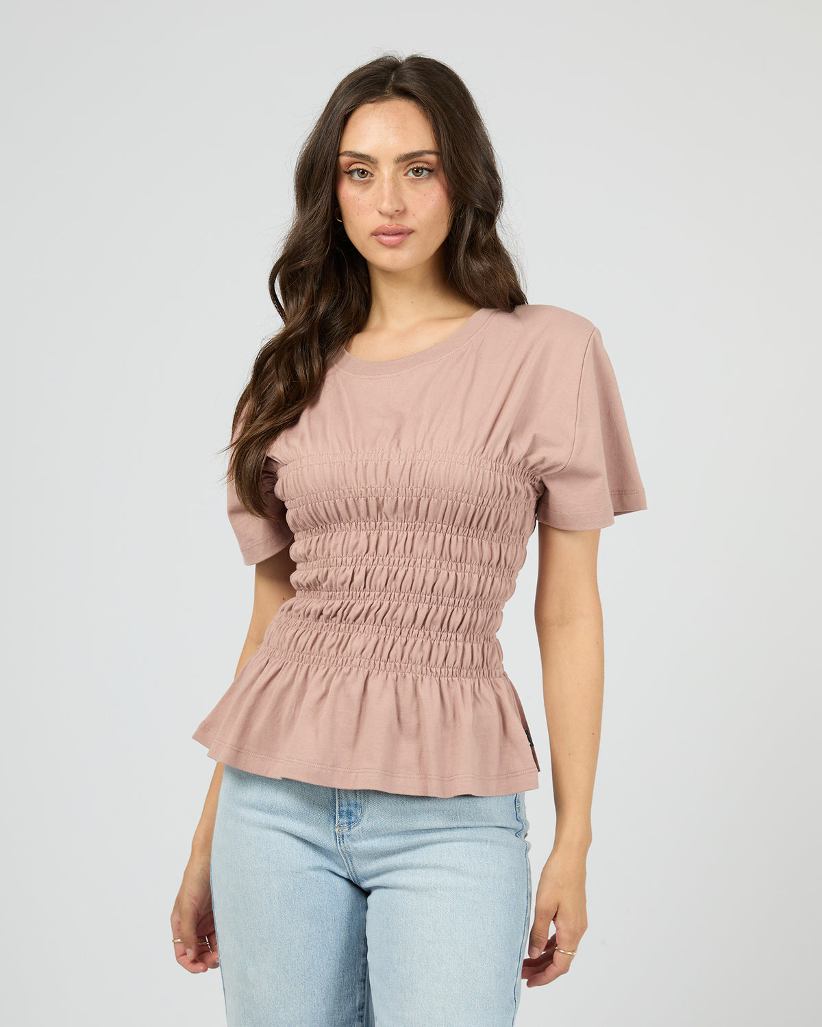 Lipa Ruched Top Fawn