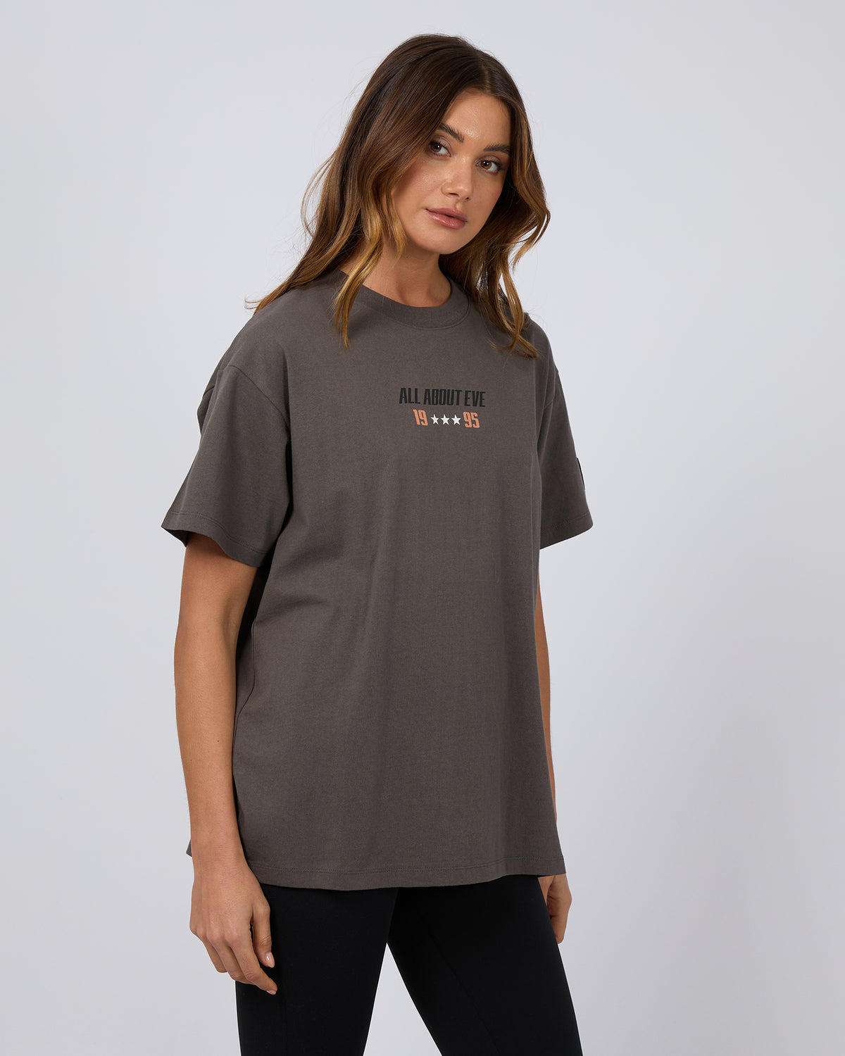 Performance Oversized Tee Charcoal