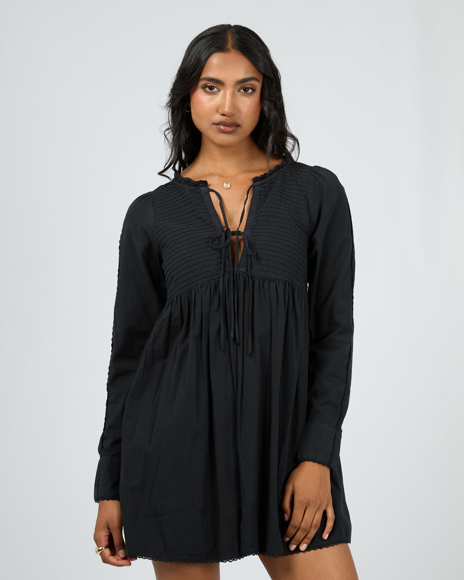 Sadie Mini Long Sleeve Dress Black
