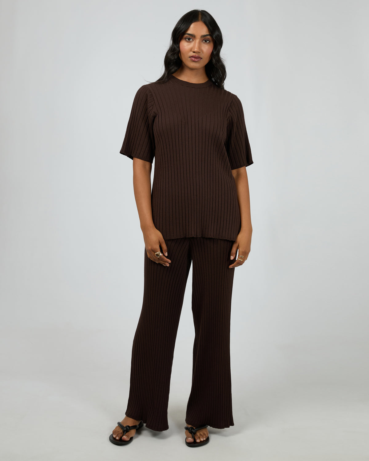 Bianca Knit Tee Brown