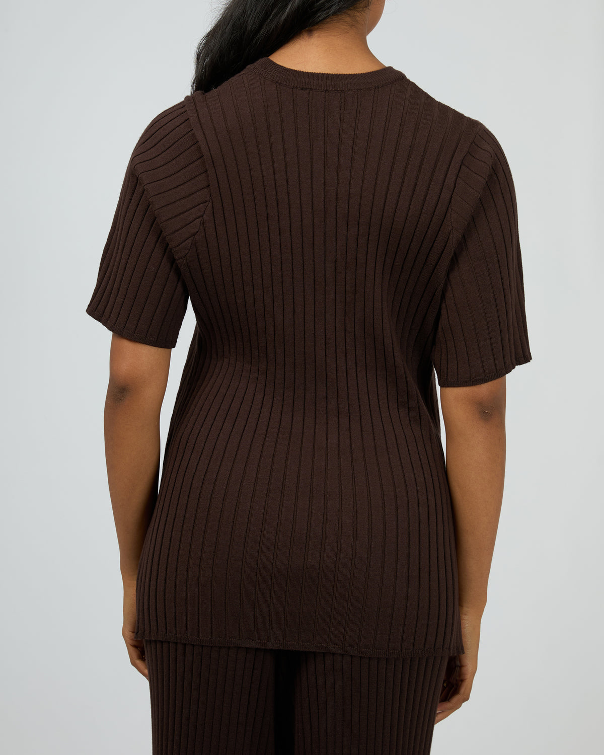 Bianca Knit Tee Brown