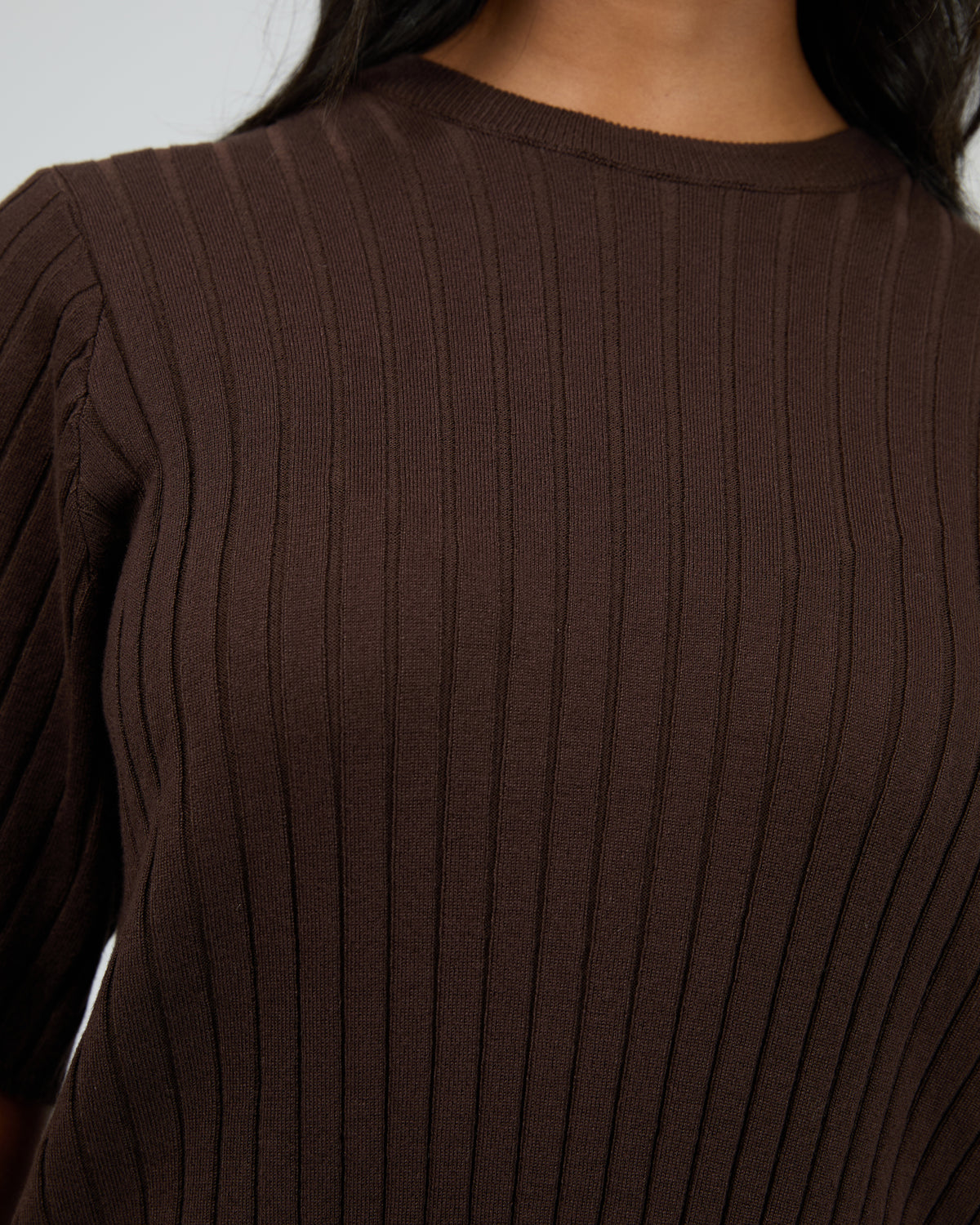 Bianca Knit Tee Brown