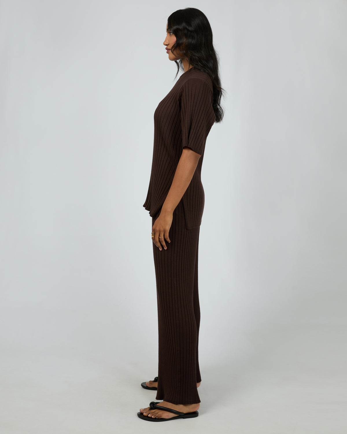 Bianca Knit Tee Brown