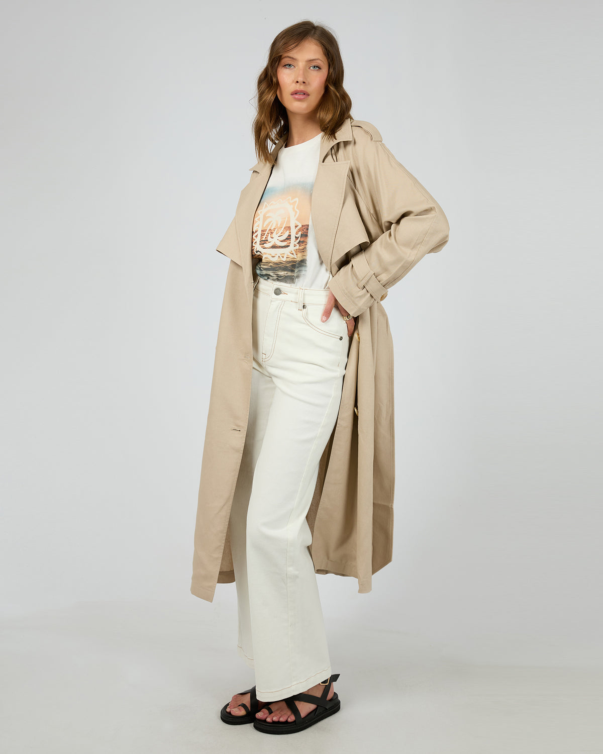 Toledo Trench Coat Bone