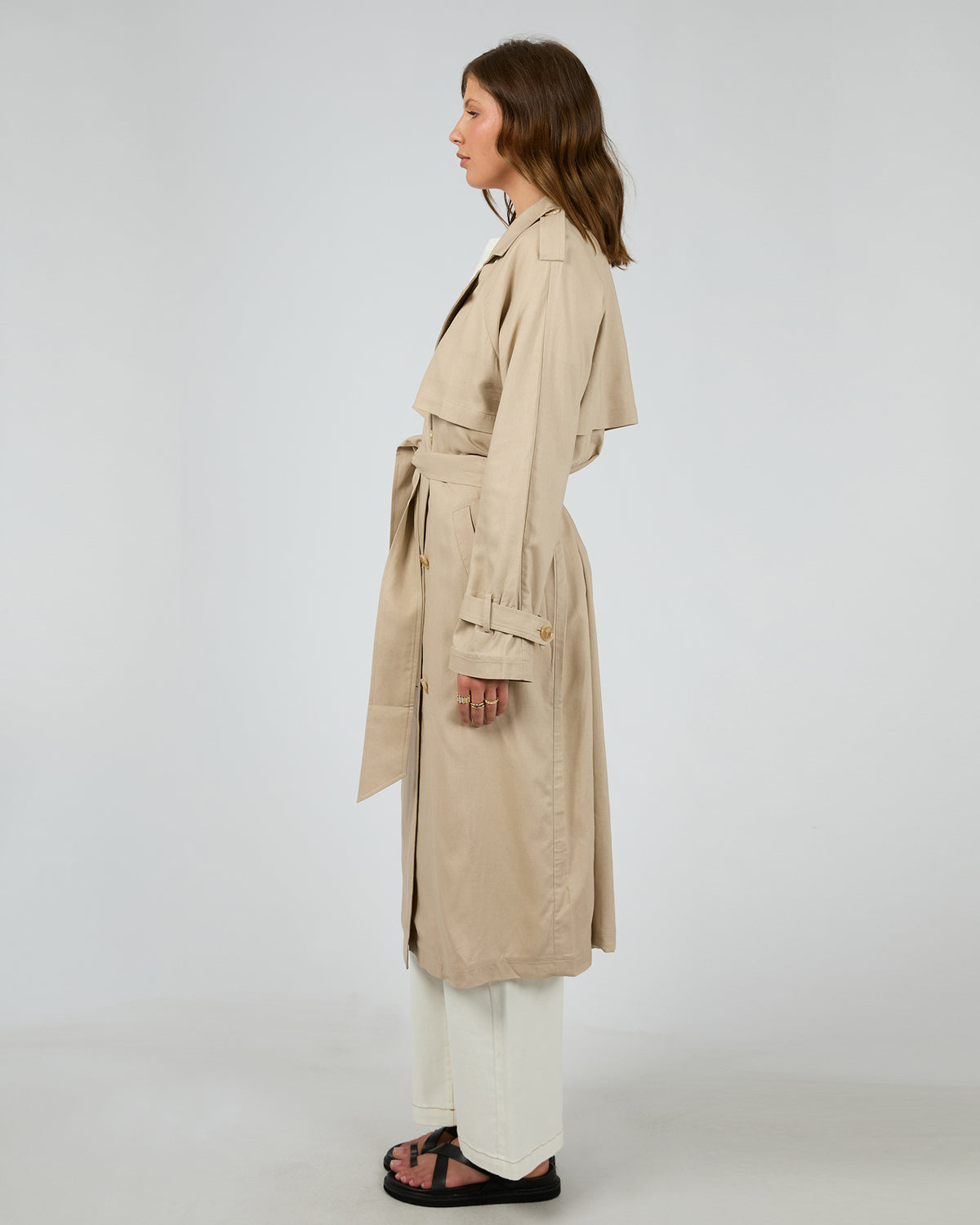Toledo Trench Coat Bone