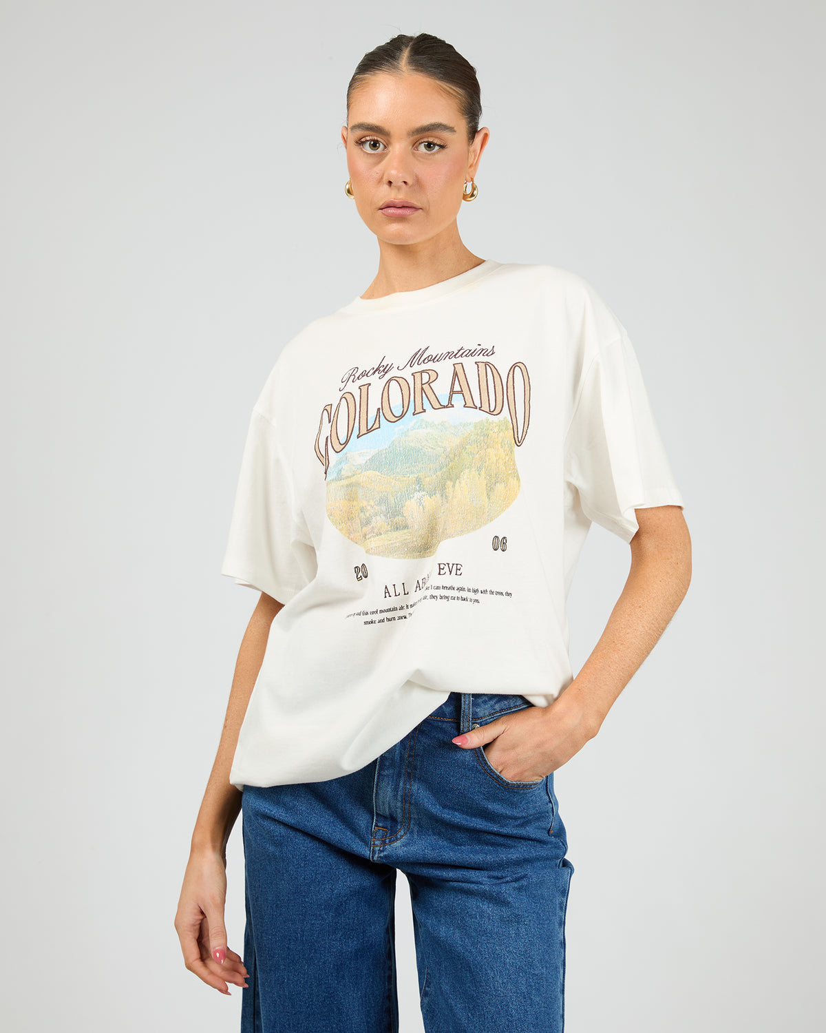 Rocky Mountains Relaxed Tee Vintage White