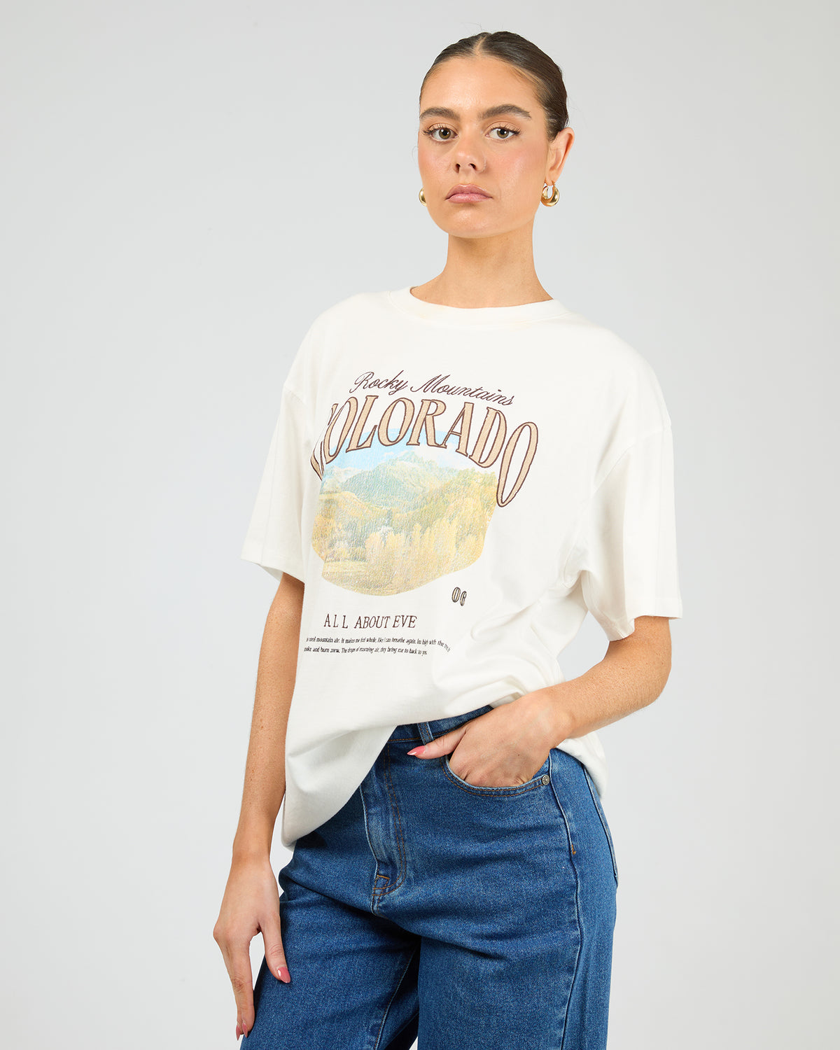 Rocky Mountains Relaxed Tee Vintage White