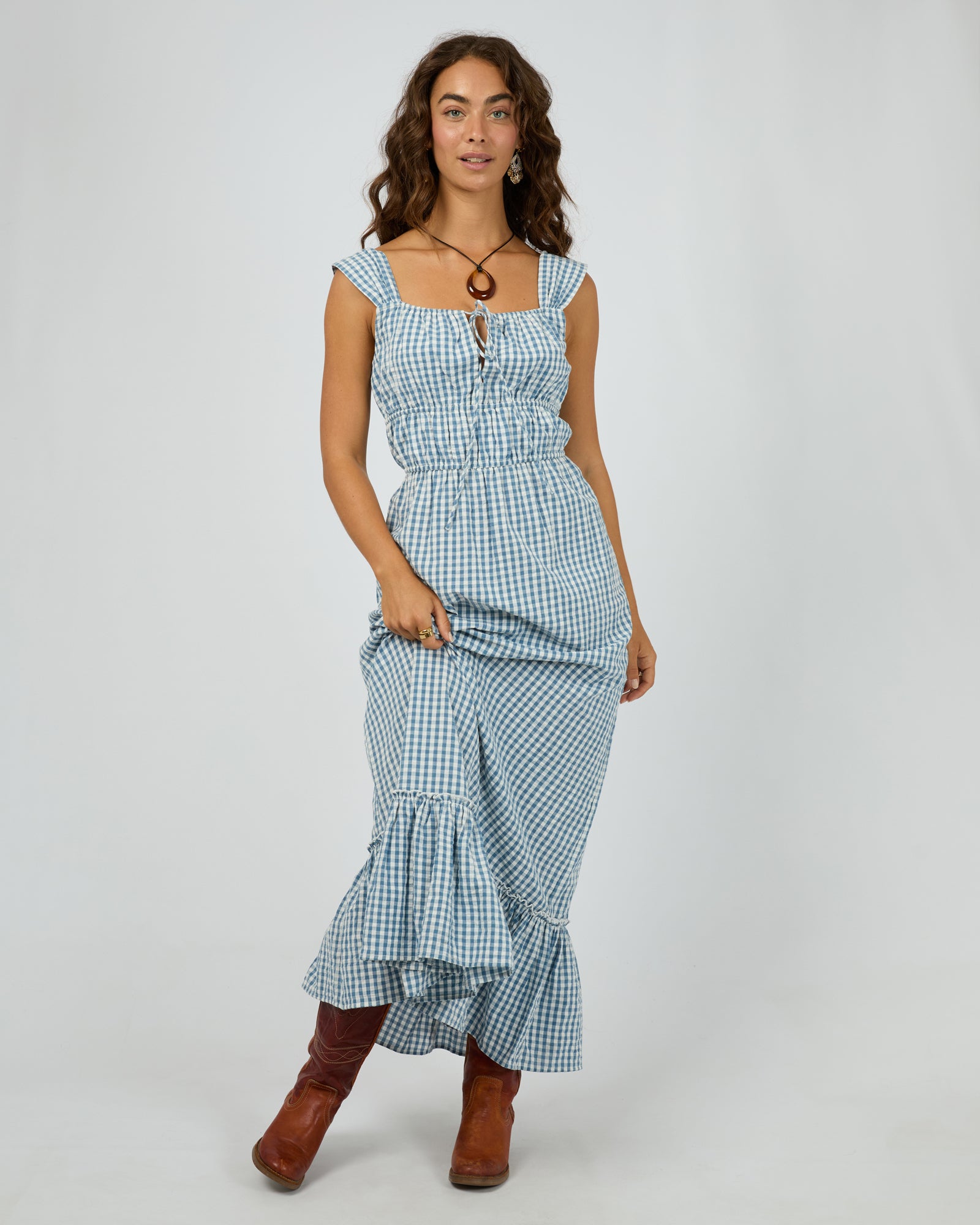 Micky Maxi Dress Check