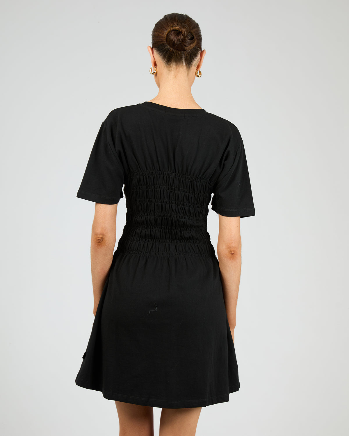 Lipa Ruched Mini Dress Black