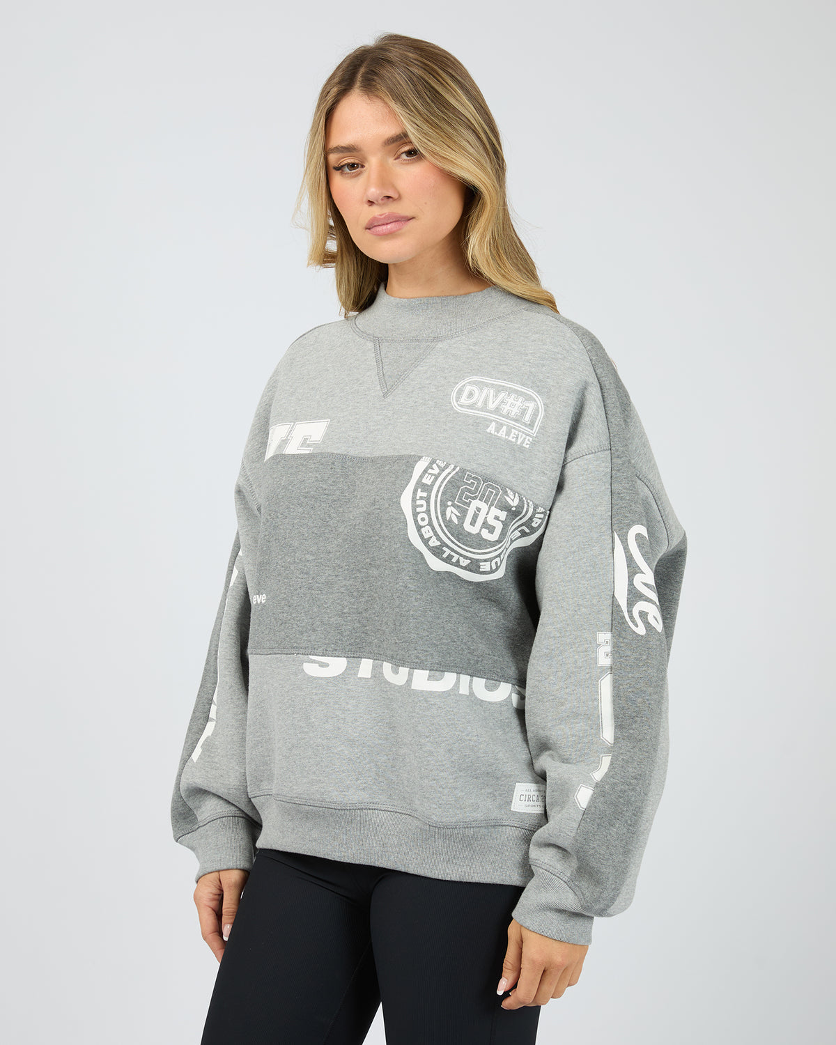 Kyoto Vintage Panel Crew Grey Marle