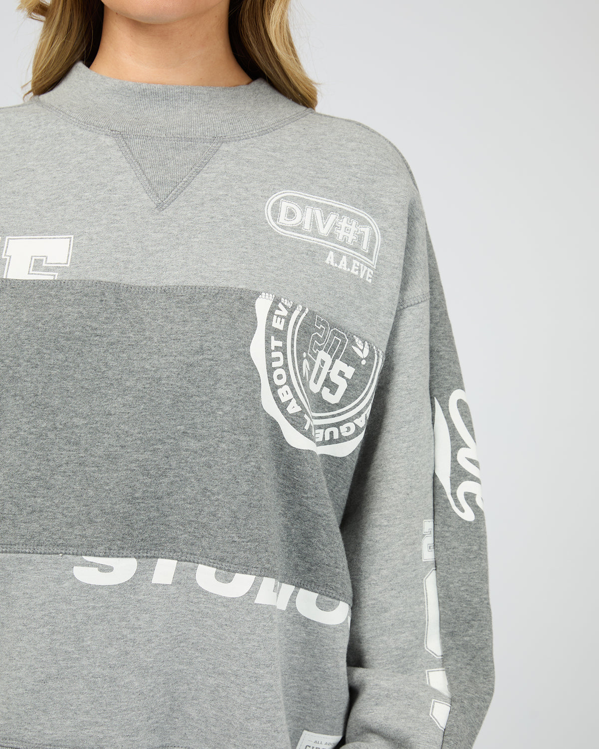 Kyoto Vintage Panel Crew Grey Marle