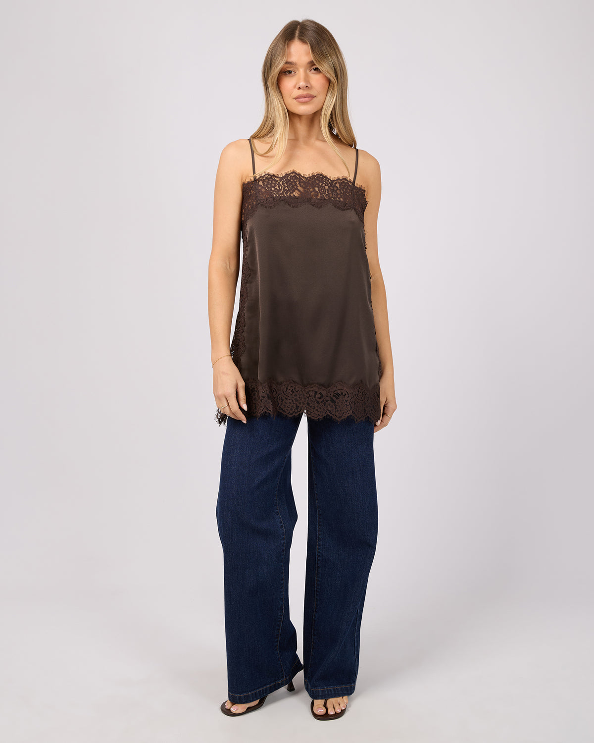 Hava Lace Cami Coffee