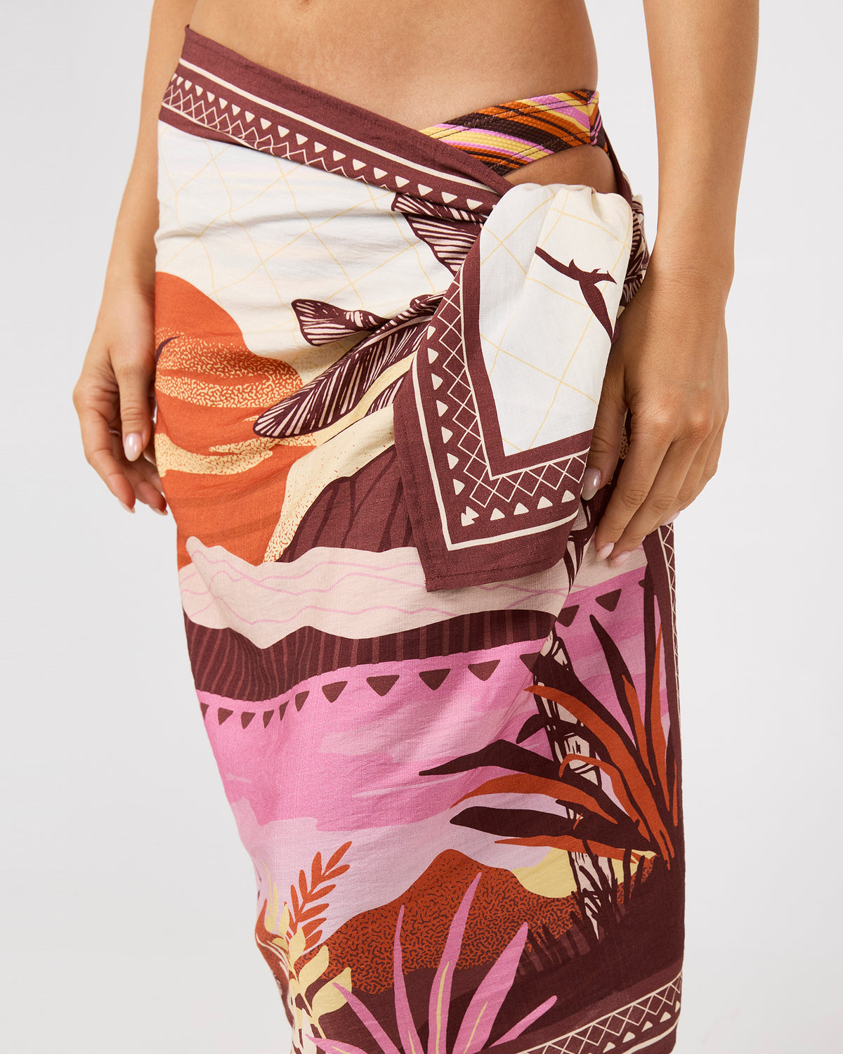 Golden Hour Beach Sarong Print