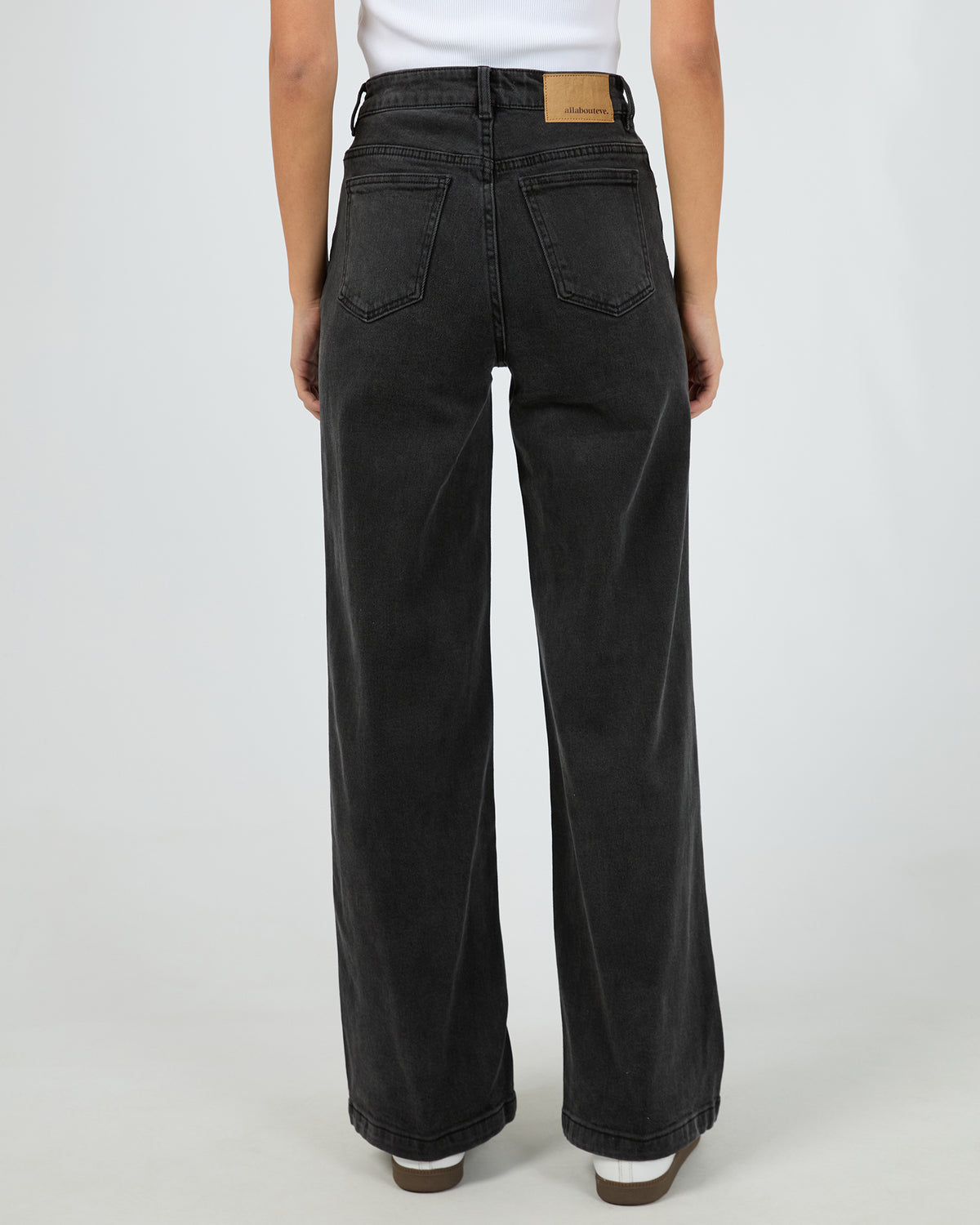 Jacqui Wide Leg Washed Black