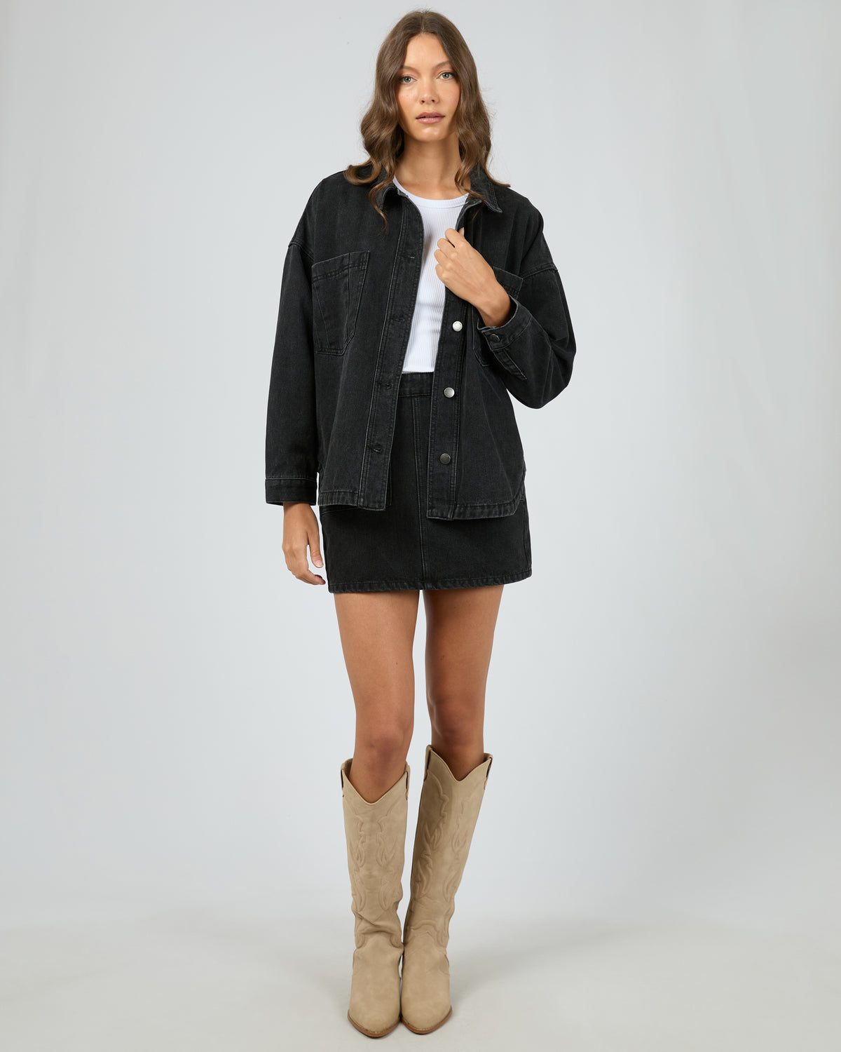 Dale Shacket Washed Black