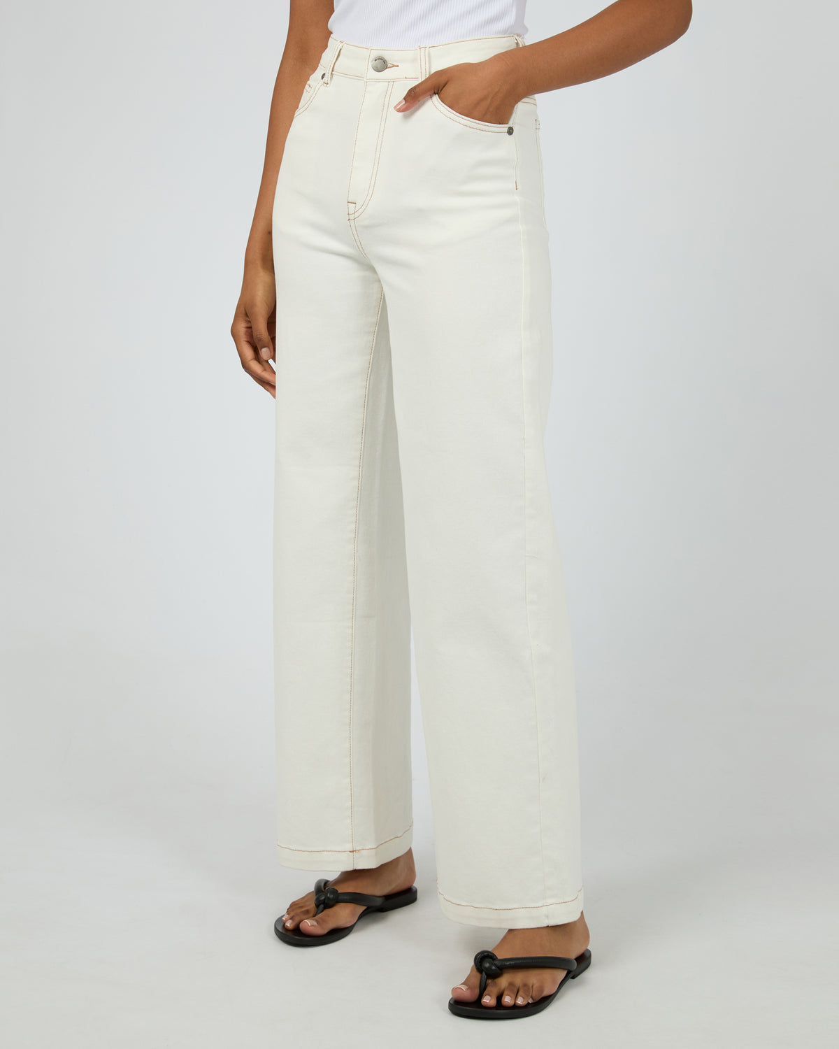 Jacqui Wide Leg Vintage White