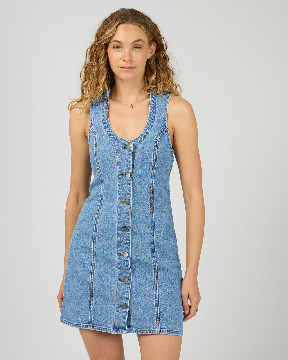 Peta Mini Dress Light Blue