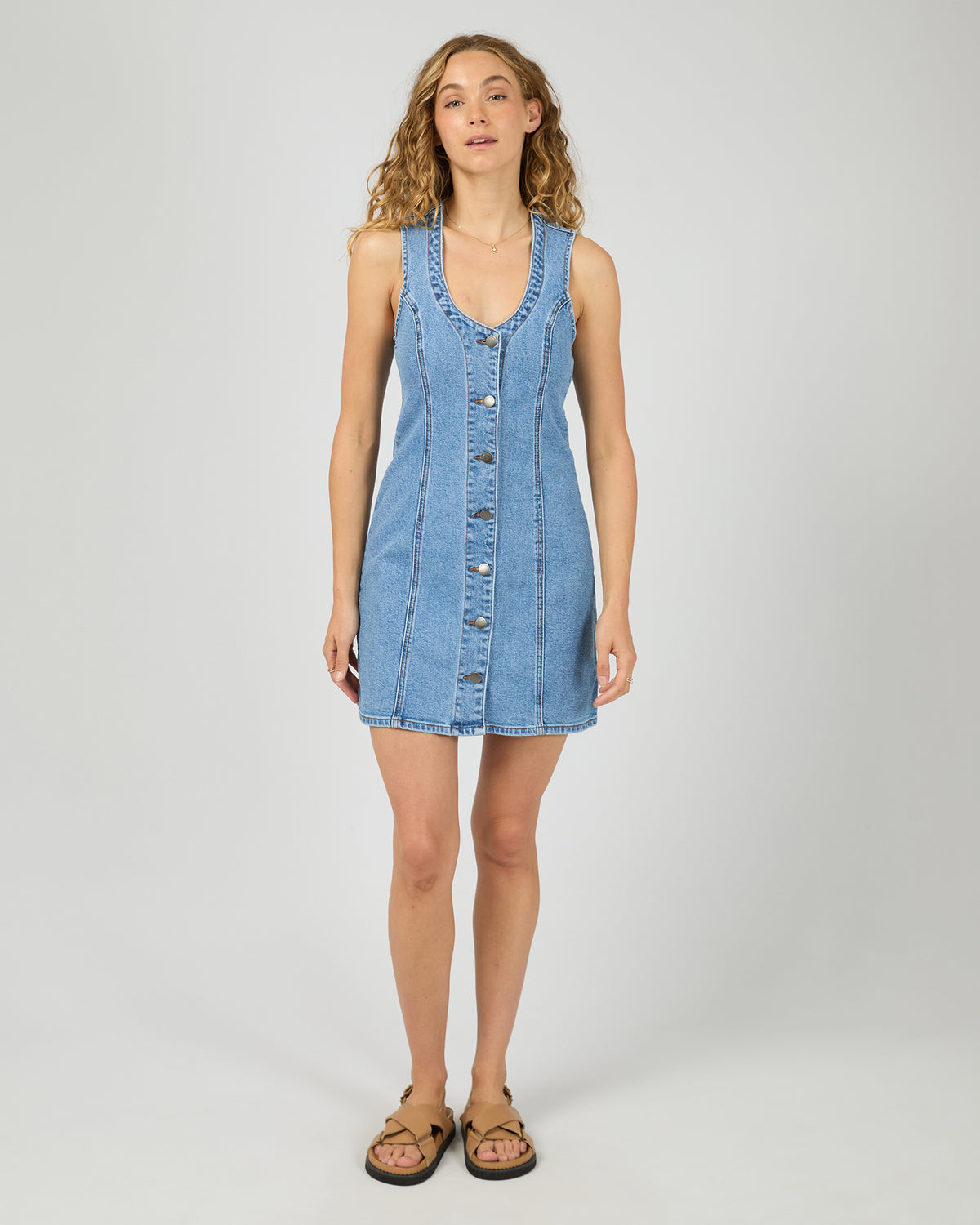 Peta Mini Dress Light Blue