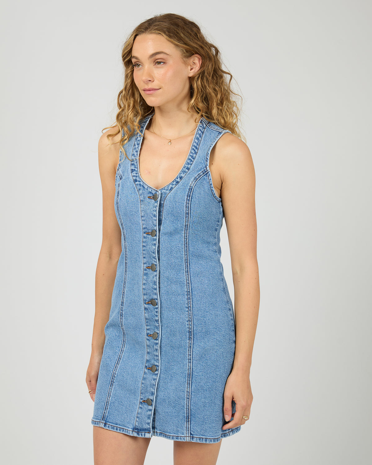 Peta Mini Dress Light Blue