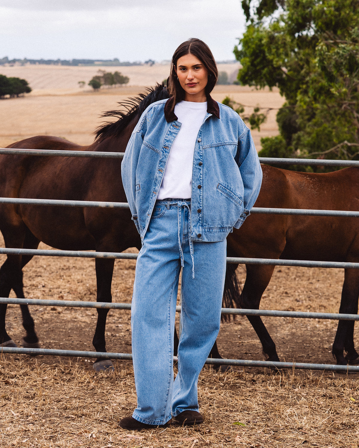 Gia High Rise Baggy Light Blue