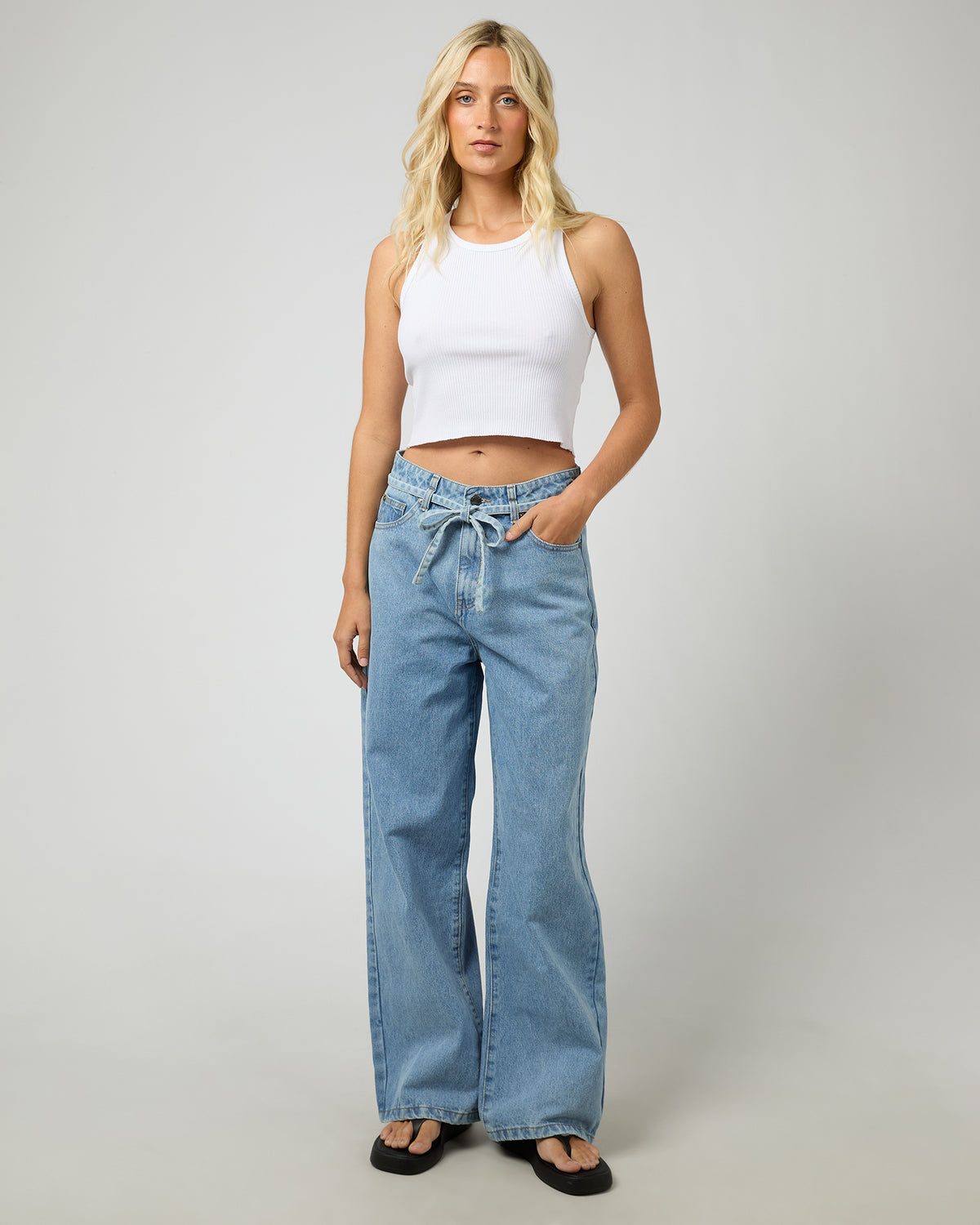 Gia High Rise Baggy Light Blue