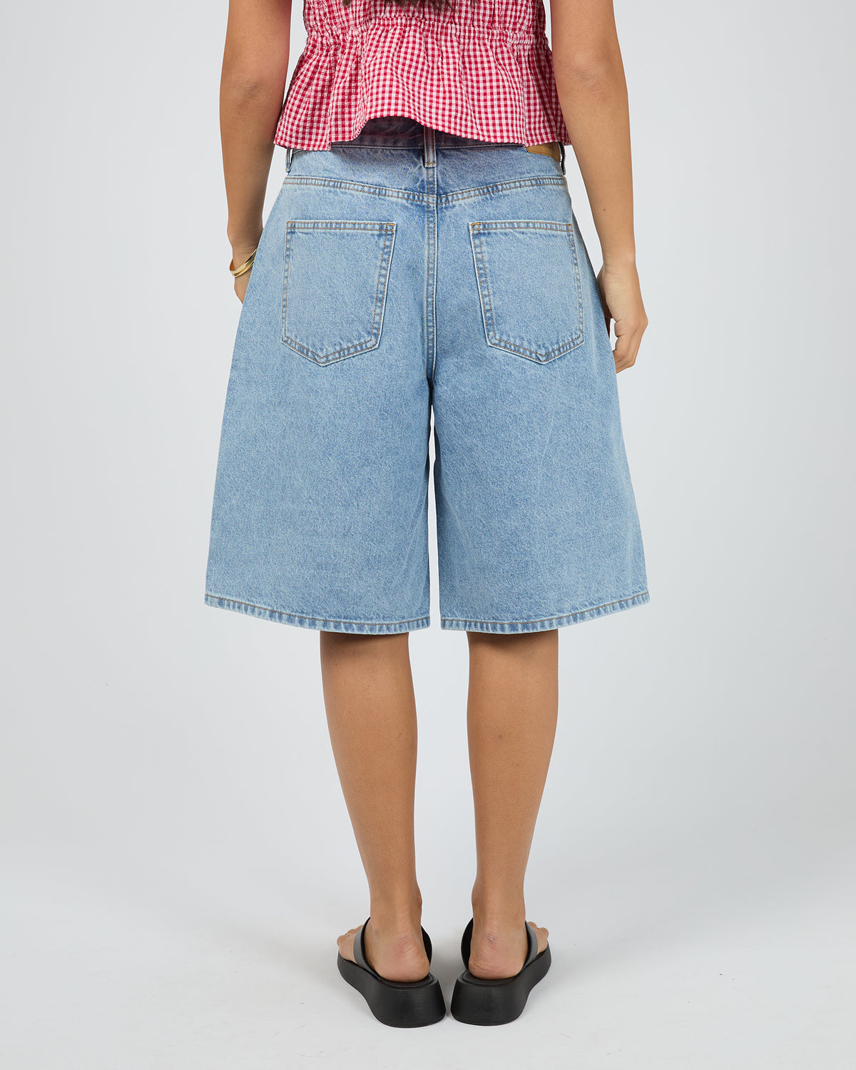 Maya Denim Jort Light Blue