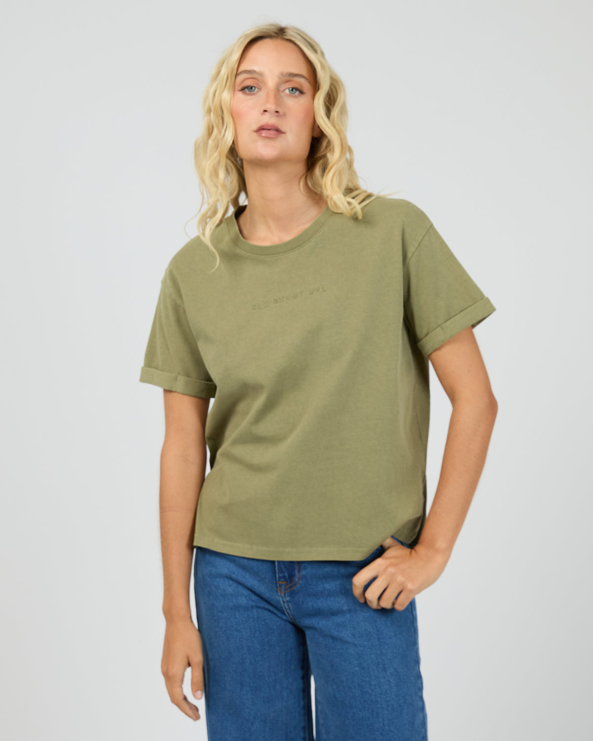 Aae Washed Tee Khaki