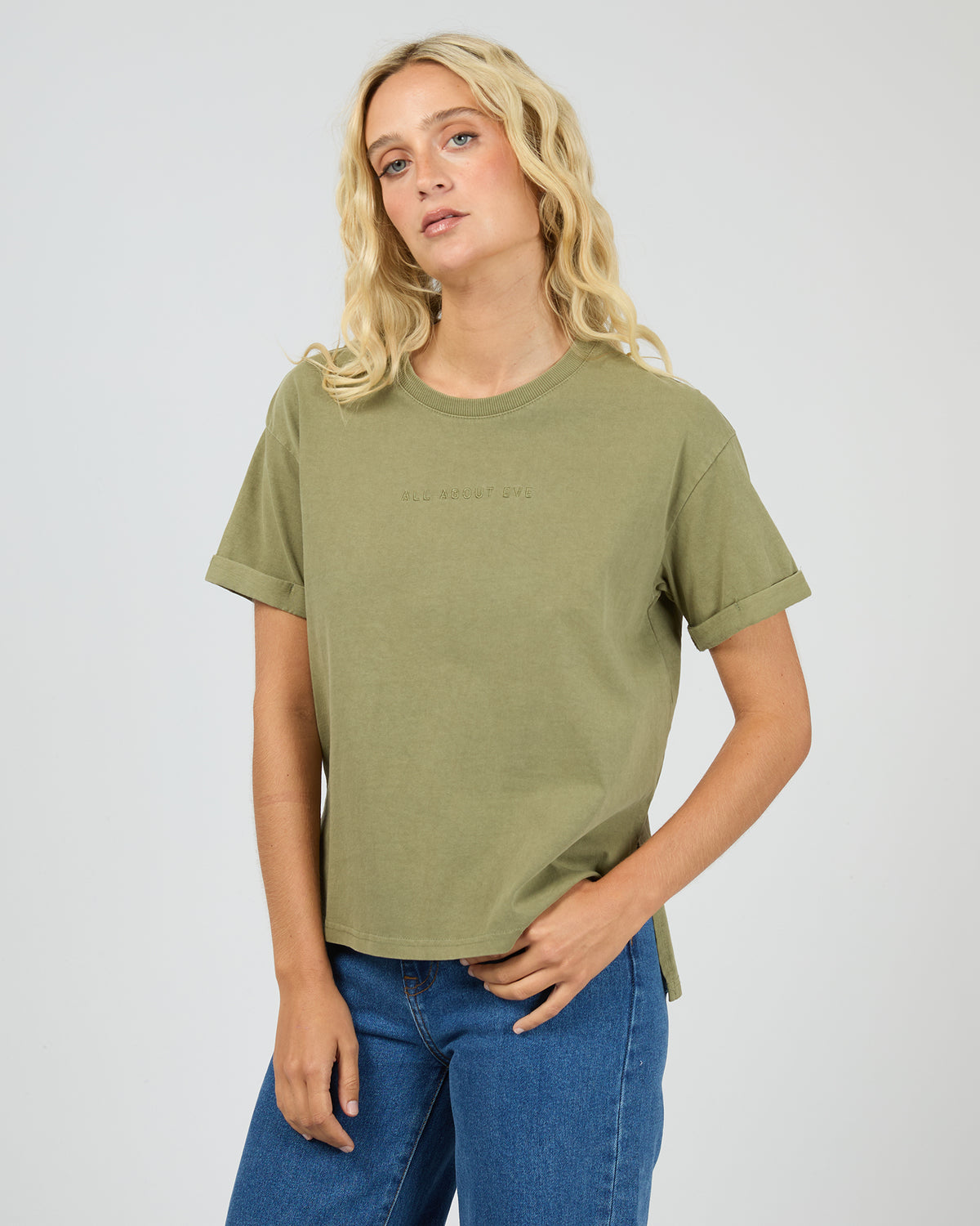 Aae Washed Tee Khaki