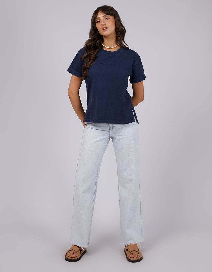 Aae Washed Tee Navy