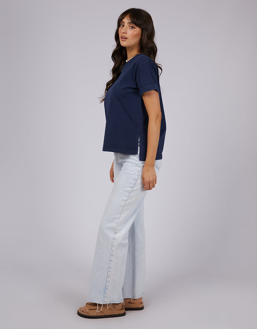 Aae Washed Tee Navy