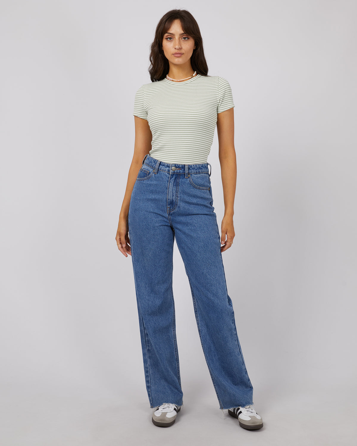 Eve Rib Stripe Tee Surf