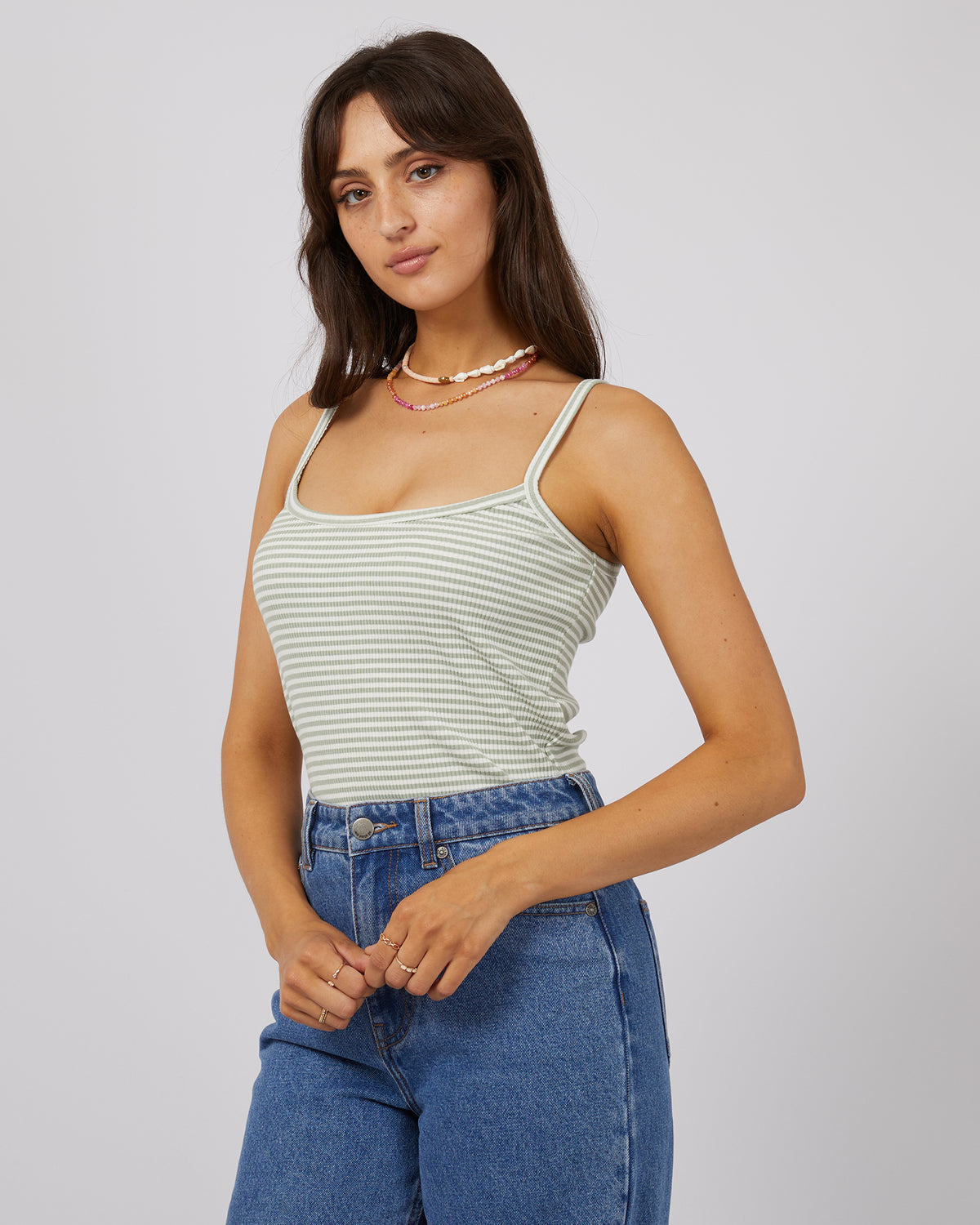 Eve Rib Stripe Cami Surf