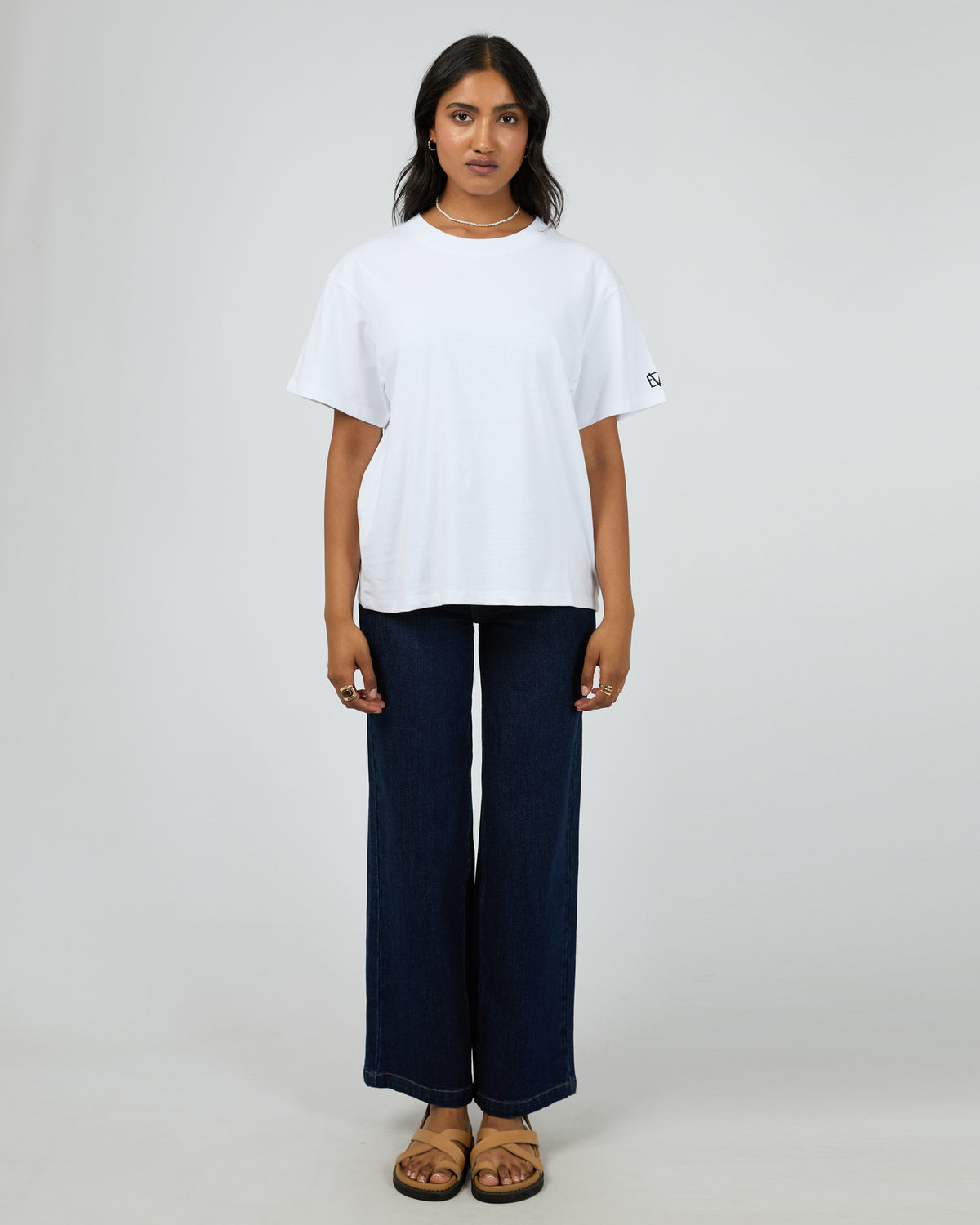 Eve Basic Monogram Tee White
