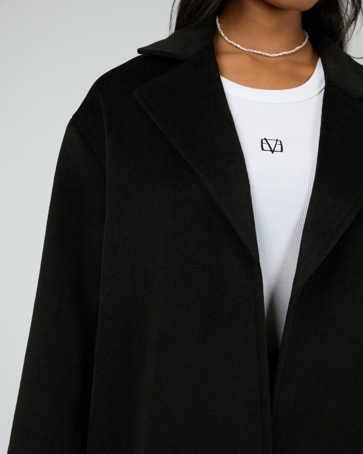 Eve Luxe Basic Coat Black