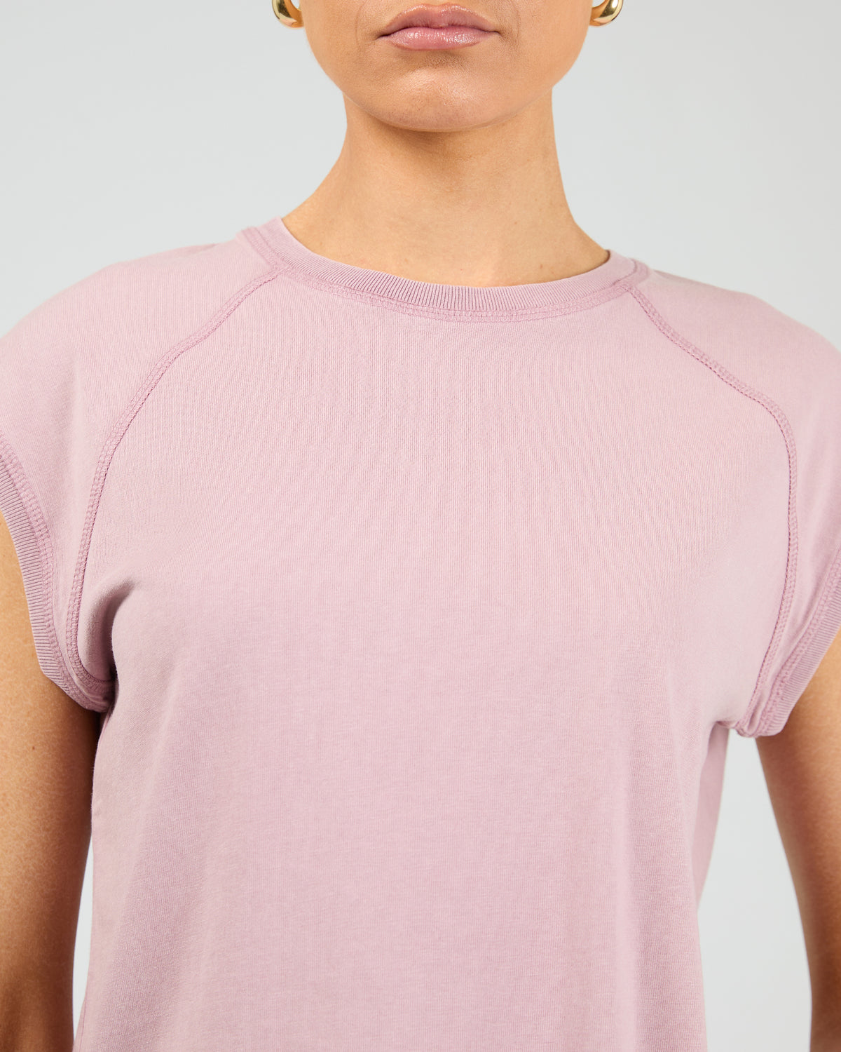 Washed Raglan Tee Quartz Pink