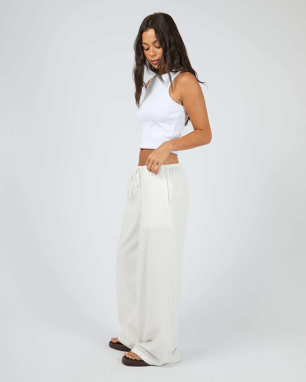 Aae Timeless Drawstring Pant White