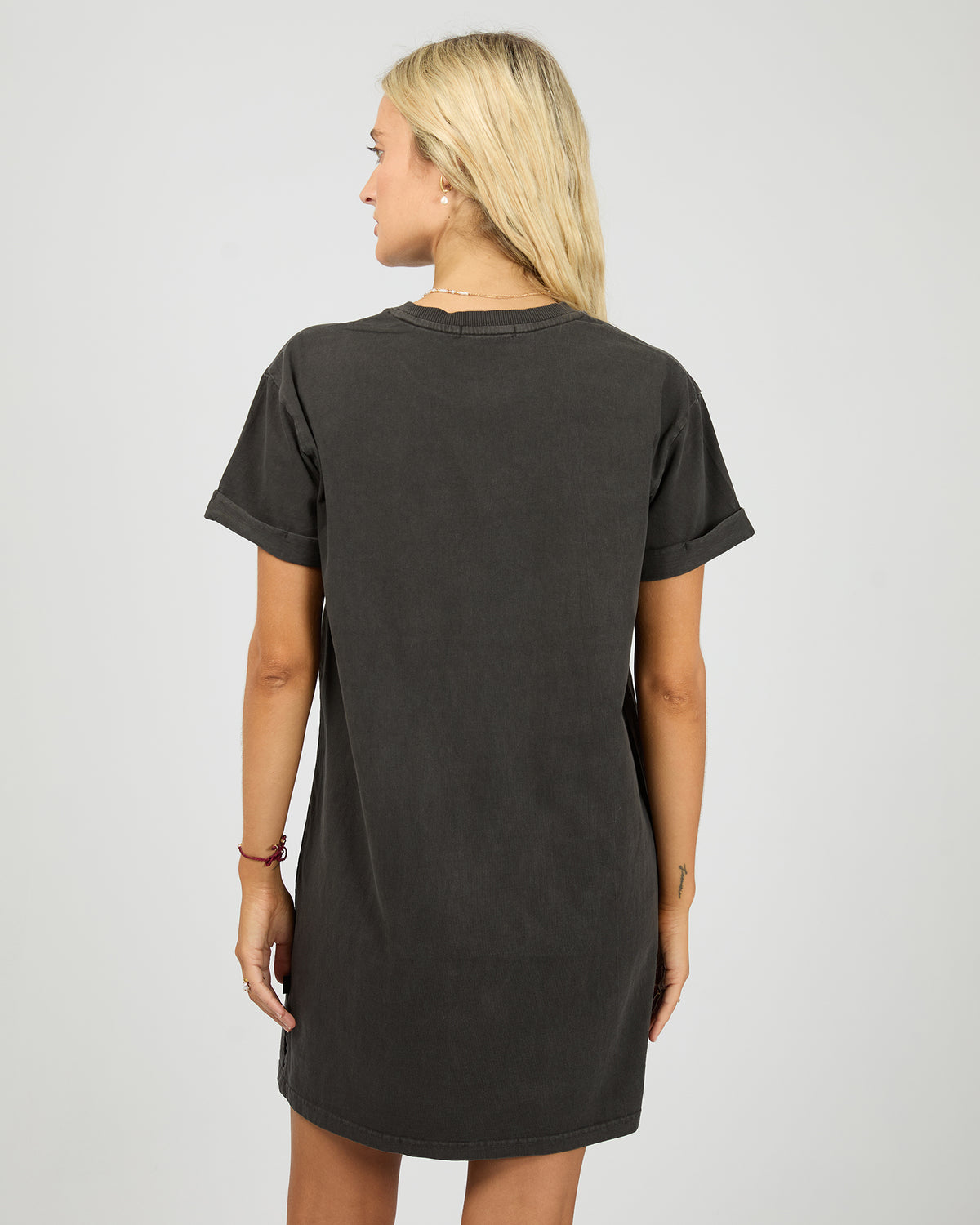 Aae Washed Tee Dress Washed Black