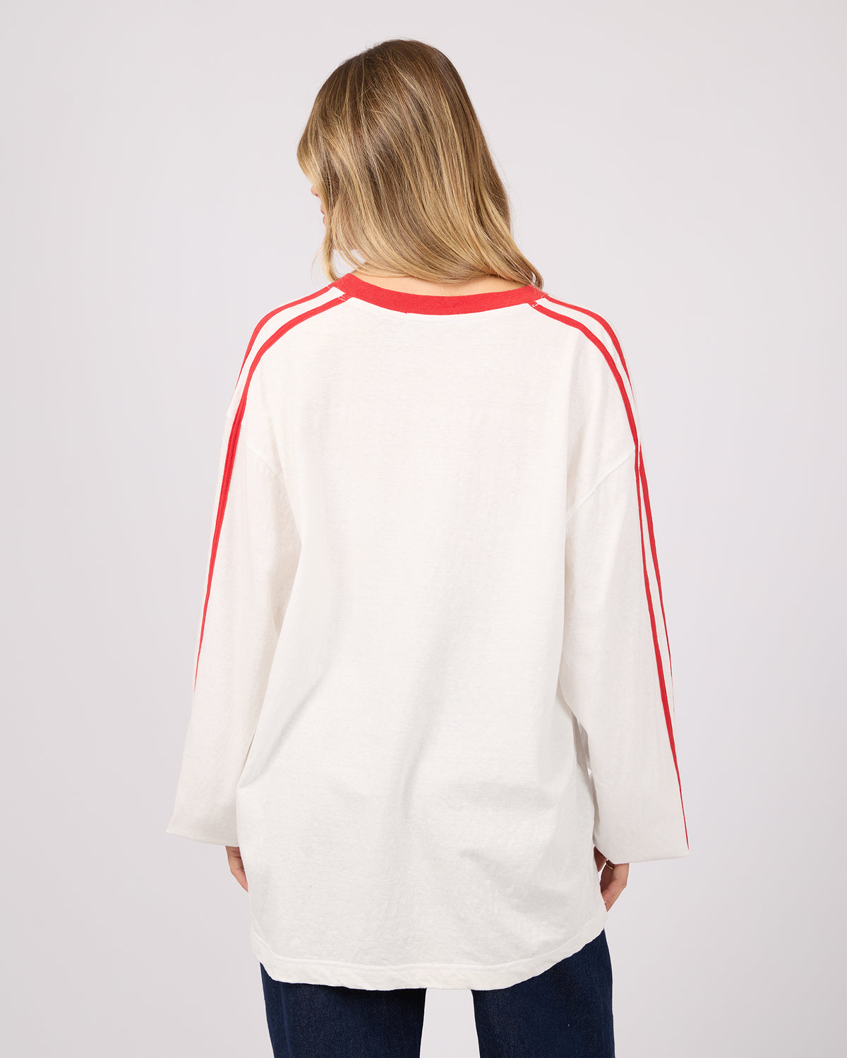 Zulu V-Neck Ls Tee Vintage White