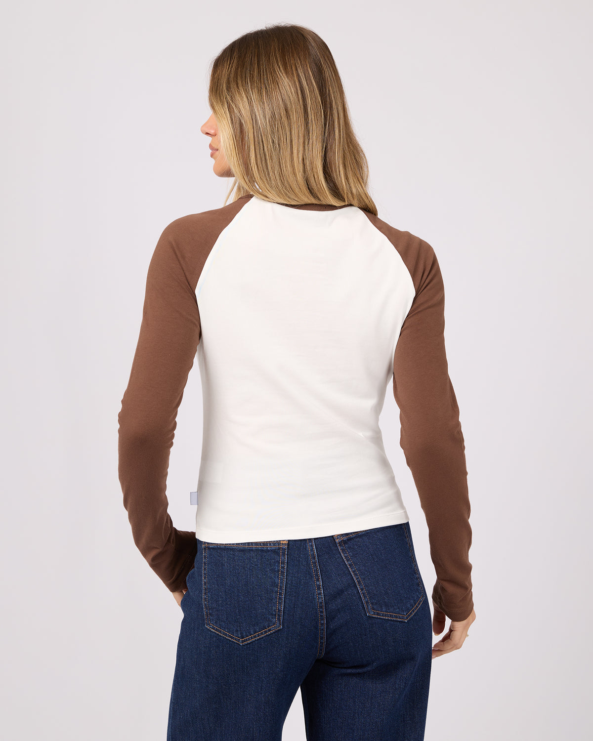 Iris Long Sleeve Raglan Tee Brown
