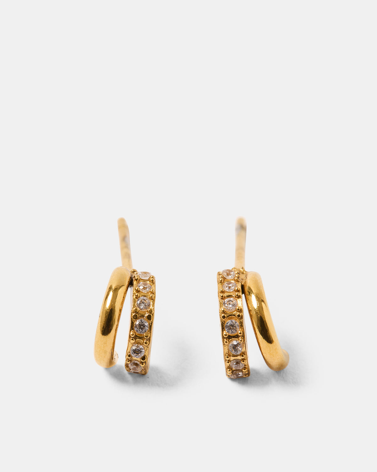 Aya Huggie Earrings Gold - 18k Plated
