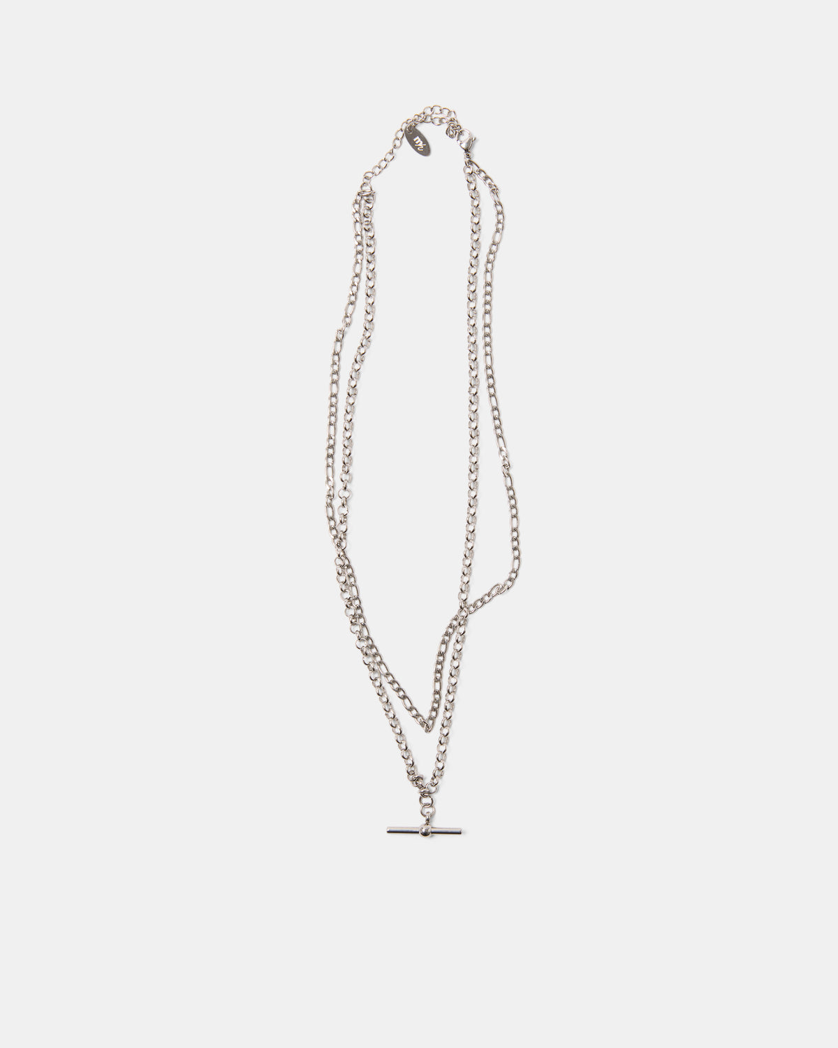 Oda Layered Necklace Silver - Rhod Plated