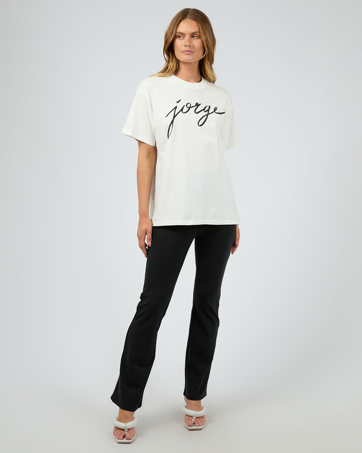 Jorge Script Tee White