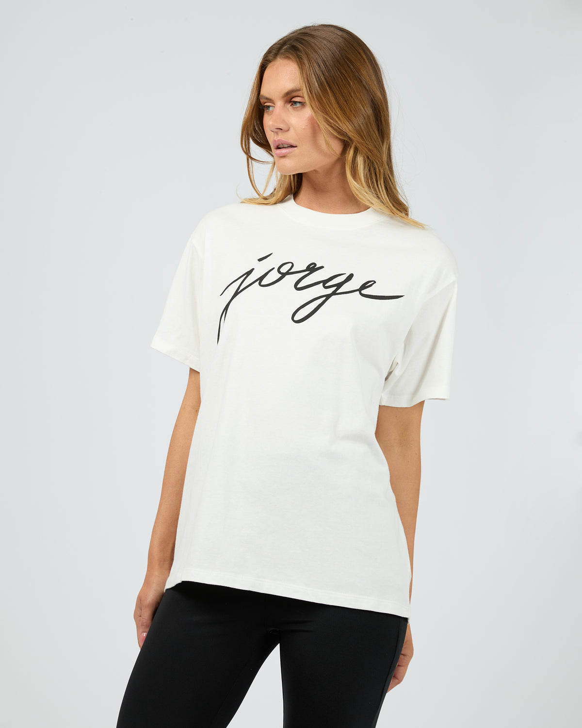Jorge Script Tee White