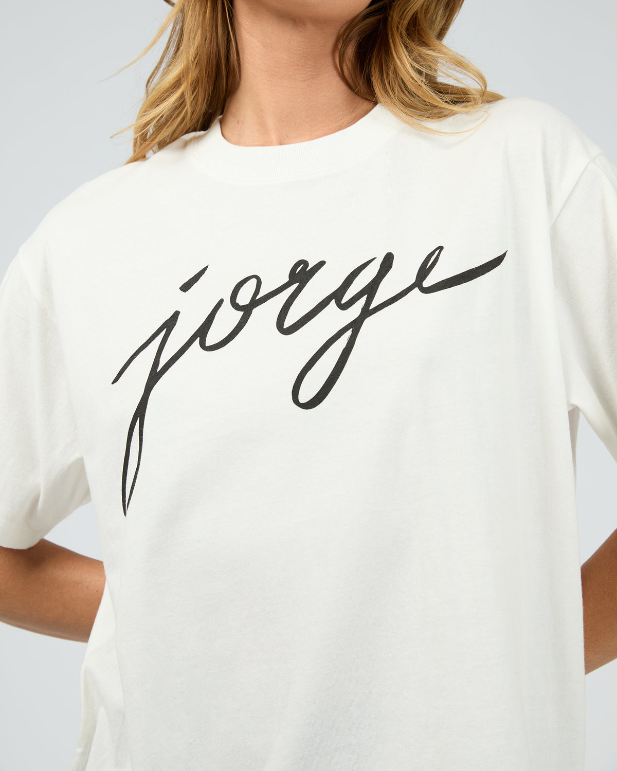 Jorge Script Tee White