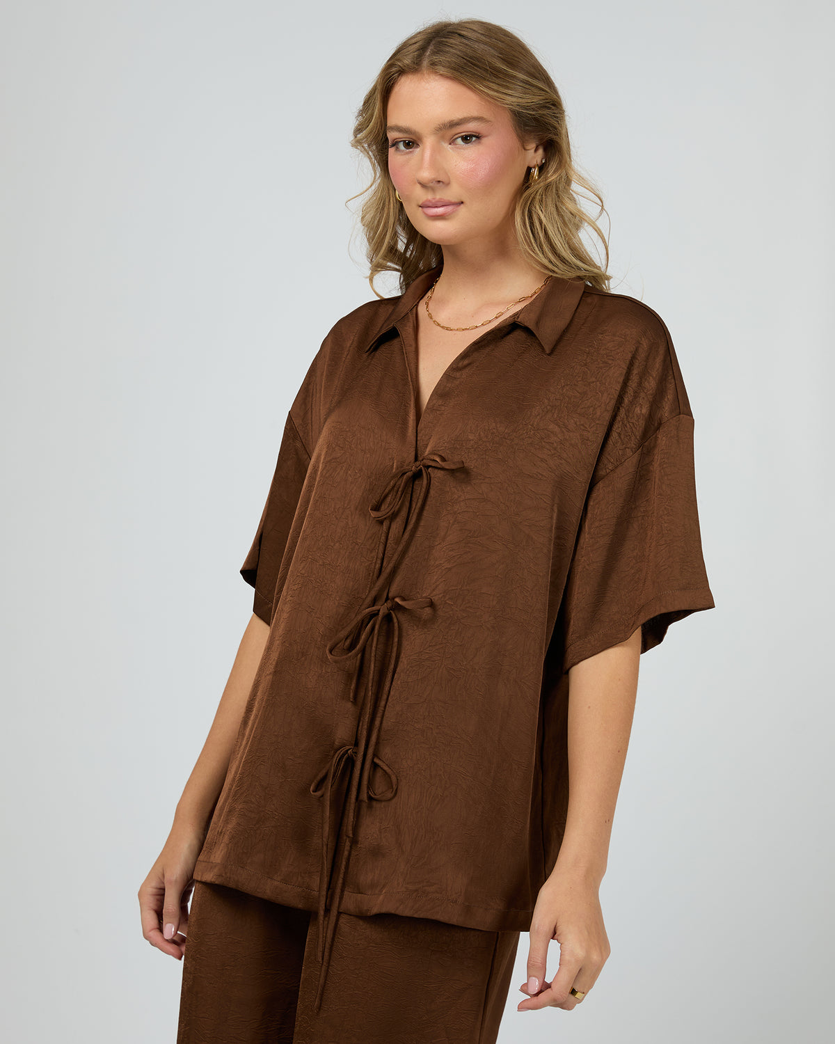 Gabriel Button Up Shirt Brown